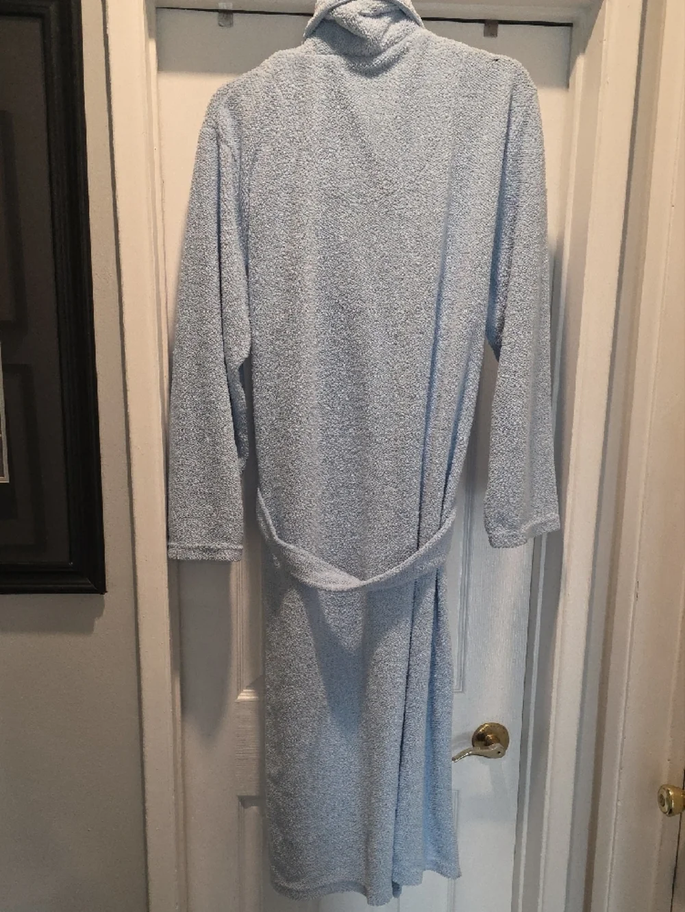 Light Blue Bath Robe - Plush Terry Cloth Spa Robe